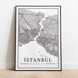 Şehir Tabloları - Modern İstanbul Haritası